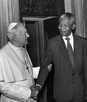 Papa Wojtyla e Nelson Mandela